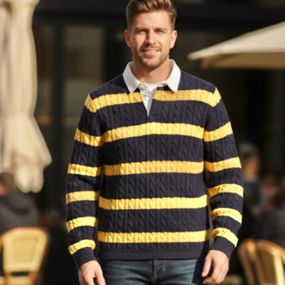 Beams Plus Men’s Knit Rugger Long Sleeve Sweater XL NEW w/ TAGS